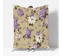 RFFLUX Flower Throw Blankets 100x130 cm Soft Warm Cozy Microfiber Fleece Flannel Retro Floral Blanket Sofa Lightweight Summer Machine Washable Bedspread for Bed Couch（Style 223-15）