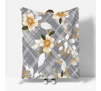 RFFLUX Flower Throw Blankets 180x220 cm Soft Warm Cozy Microfiber Fleece Flannel Abstract Aesthetic Blanket Sofa Lightweight Summer Machine Washable Bedspread for Bed Couch（Style 226-16）