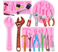 RFGHAC Construction Tools Fondant Silicone Moulds Hand Tools Chocolate Mould for Cake Decoration Cupcake Topper Candy Polymer Clay Gum Paste Set of 4