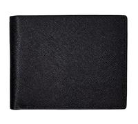 RFID Bifold Leather Wallet For Men with Flip Up ID in Vintage Buffalo Brown, With NO Logo - Deep Forest Black, Classic