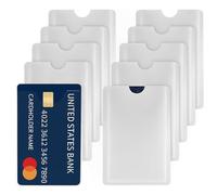 RFID Blocker, 10 Pieces, TÜV-Certified, Plastic, One Side is Transparent, NFC Case, Credit Card Case, Transparent Card Holder