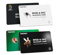 RFID Blocker Card NFC Blocker Card Protection Card Against Data Theft Ultra Thin RFID Blocker Card - for Protection Against Data Theft / Card Protection / NFC Protection, Pack of 4, 85.5*54*0.8mm