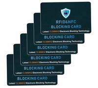 RFID Blocking Card, 6 Pcs Force Field Max Card Protector, Credit Card Protector, Force Field Max Data Blocking Card, Generation 2 Credit Card Protector, Anti-Theft Contactless NFC Blocker (Blue-1)