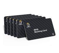 RFID Blocking Card Credit Card Protectors NFC Contactless Cards Protection Blocking Cards anti rfid NFC Contactless Bank Debit Credit Card Protector ID ATM Guard Card, Black-6pcs, Fashion