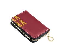 RFID Blocking Card Holder Cute Womens Wallets Small Leather Zipper Coin Purse with Key Ring Region of Murcia Flag