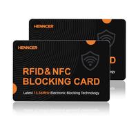 RFID Blocking Card, NFC Debit Credit Card Passport Protector, Entire Wallet Protection Blocker Set for Men & Women, Smart Slim Design Perfectly fits in Wallet and Purse (Blackorange, 6), Blackorange