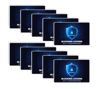 RFID Blocking Card, Protect Debit Credit Cards Passport & NFC Contactless Bank,Information Security Guard Identity Theft Prevention for Passport Travel Security, 10 Pack