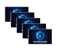 RFID Blocking Card, Protect Debit Credit Cards Passport & NFC Contactless Bank,Information Security Guard Identity Theft Prevention for Passport Travel Security, Pack Of 5