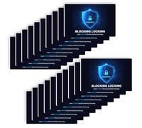 RFID Blocking Card, Protect Debit Credit Cards Passport & NFC Contactless Bank,Information Security Guard Identity Theft Prevention for Passport Travel Security, 20 Pack
