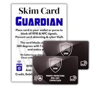 RFID Blocking Cards, 2-Pack, Ultra-Thin, Ultra-Light, Protect Credit and Debit Cards, Contactless Security
