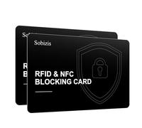 RFID Blocking Cards,Contactless NFC Debit Credit Card Passport ID Card Protector,Slim RFID Card Blocker for Wallet Safe Card Shield, Anti-Theft& Scam, Credit Card Fraud Shield-2 Pack