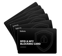 RFID Blocking Cards,Contactless NFC Debit Credit Card Passport ID Card Protector,Slim RFID Card Blocker for Wallet Safe Card Shield, Anti-Theft& Scam, Credit Card Fraud Shield-6 Pack