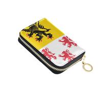RFID Blocking Credit Card Holders Wallet Women Zip Around Leather Coin Change Purse with Zipper Hauts de France Flag