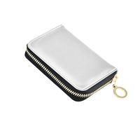 RFID Blocking Credit Card Holders Women's Wallets Small Zip Around Mens Wallet with Coin Pocket Gray Gradient White Abstract