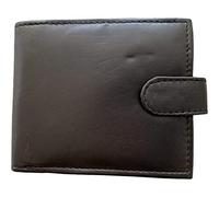 RFID Blocking Mens Soft Leather Wallet with Back Zip Compartment 11cm x 9.5cm x 1.5 cm - Brown
