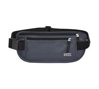 RFID Blocking Money Belt for Men Women, Slim Fanny Pack for Travel，Running,Conceal Waist Wallet for Passport Holder,Phone,Cash(Black Dark Grey)