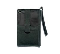 RFID Blocking Nylon Plus-Sized MyPhone Wallet with Wrist Strap, Black, Minimalist