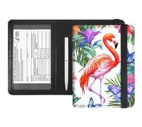 RFID Blocking Passport Holder & Vaccine Card Protector - Waterproof Travel Document Organizer with CDC Card Slot,Credit Card Pockets - PU Leather Cover for Women & Men,Flamingo And Flower