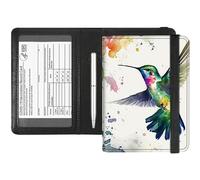 RFID Blocking Passport Holder & Vaccine Card Protector - Waterproof Travel Document Organizer with CDC Card Slot,Credit Card Pockets - PU Leather Cover for Women & Men,Hummingbird Flower Floral