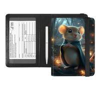 RFID Blocking Passport Holder & Vaccine Card Protector - Waterproof Travel Document Organizer with CDC Card Slot,Credit Card Pockets - PU Leather Cover for Women & Men,Cute Little Mouse