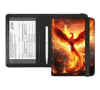 RFID Blocking Passport Holder & Vaccine Card Protector - Waterproof Travel Document Organizer with CDC Card Slot,Credit Card Pockets - PU Leather Cover for Women & Men,Majestic Phoenix Rising