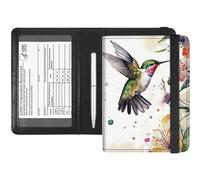 RFID Blocking Passport Holder & Vaccine Card Protector - Waterproof Travel Document Organizer with CDC Card Slot,Credit Card Pockets - PU Leather Cover for Women & Men,Hummingbird Flower
