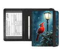 RFID Blocking Passport Holder & Vaccine Card Protector - Waterproof Travel Document Organizer with CDC Card Slot,Credit Card Pockets - PU Leather Cover for Women & Men, Northern Cardinal Bird