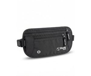 RFID Blocking Travel Money Belt with Multiple Secure Pockets - Ultra Slim Hidden Black Waist Wallet for Men Women and Kids, Anti Theft Passport Holder for International Travel