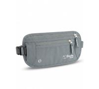 RFID Blocking Travel Money Belt with Triple Layer Protection - Hidden Grey Waist Wallet for Men Women and Kids, Slim Ripstop Anti Theft Passport Pouch for International Travel
