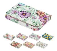 RFID Blocking Wallet - Minimalist Leather Business Credit Card Holder, Purple Orange, Small, Modern