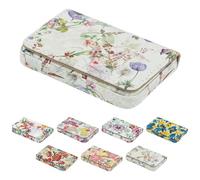 RFID Blocking Wallet - Minimalist Leather Business Credit Card Holder, White Green, Small