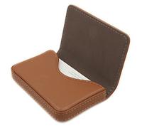 RFID Blocking Wallet - Minimalist Leather Business Credit Card Holder with Magnetic, Light Coffee, Small