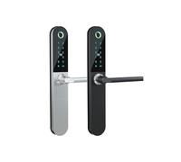 RFID Card Apartment Anti-theft Fingerprint Password Combination Lock+Card (33-Silver fingerprint payment-Right push)