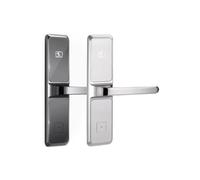 RFID Card Hotel Lock Management System/Metal Electronic Induction Lock+Card (2025-Right pull-Black)