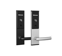 RFID Card Hotel Lock Management System/Metal Intelligent Induction Lock+Card (2029-Right push-Black)