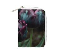 RFID Credit Card Holder Wallets for Women Cute Small Leather Ladies Cardholder Wallets Flower in Bloom Card Organizer Case with Zipper, style, 16x11.5cm