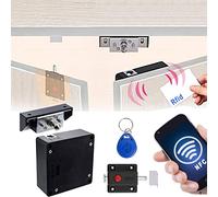 RFID Electronic Cabinet Locks, Smart NFC Locks with Slide Latch for Double Door Cabinet Locker Drawer Wooden Cupboard DIY
