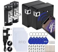 RFID Hidden Cabinet Lock, 2 Pack RFID Cabinet Invisible Electronic Locks Phone NFC Supported Unlock for Hidden Cabinet Wooden Chest Drawer Cupboard Wine Cooler or Toolbox