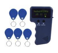 RFID ID Card Reader Copier, 125KHz T5577 EM4305 Card Handheld Writer Access ID Card Duplicator Standalone Access Control Key Fob Programmer with 5 Writable Tags for Access Control System