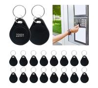 RFID Key Fobs Writable, HID 125KHZ 26 Bit Keyfobs Proximity Fob RFID Key Fob Id Card Token Tags Prox Key ISO-Prox 1346 1386 1326 H10301 Access Control Systems KeyTags (Black,50)
