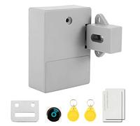 RFID Lock Kit Battery Electronic Cabinet Lock Smart Lock Wardrobe Lock Door Hidden DIY Lock Keyless Smart Drawer Safe Lock for Home Office Lockers Wood Slope Cabinet Cupboard