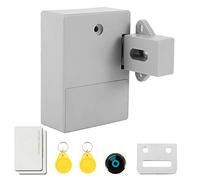 RFID Locks Kit 8.6 x 6.3 x 2.8cm Electronic Cabinet Lock with RFID Card, Opening Battery Powered, Hidden Smart Cabinet Lock for Home Office Furniture Drawer Cupboard Wardrobe