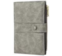 RFID Passport Holder, PU Leather Travel Wallet for Men and Women, Secure Snap Closure with Zipper Pocket, Multiple Card Slots, 6.7 x 4.3 in Portable Travel Passport Wallet, Travel Document Organizer