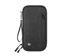 RFID Passport Wallet for Women/Men,Passport Holder for Travel Family,Portable Travel Premium Wallets,Waterproof Passport Holders Bag,Travel Document Organizer Credit Cards Case, Black, M, Passport