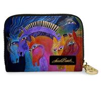 RFID Secure Armored Zipper Wallet by Laurel Burch, Wild Horses of Fire, 4.5x3x1 inch, Zipper Wallet