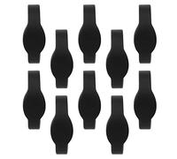 RFID Silicone Wristband 13.56MHz, 10pcs Waterproof IC Bracelets, Multi - Color Soft Bands - Durable Material, High Stability, Ideal for Pools and Saunas (Black)