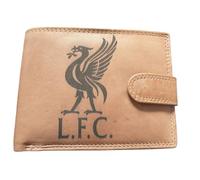RFID tan Leather Wallet Liverpool Design in Grey Velvet Presentation Bag