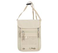 RFID Travel Neck Wallet - Beige | Sleek, Secure Passport Holder and Money Pouch with Adjustable Neck Strap for Men and Women to Keep Cash, Credit Cards and Travel Documents Safe