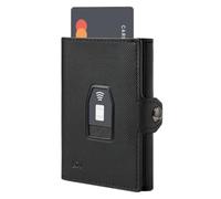 RFID Wallet for Men, Slim Credit Card Wallet Holds 15 Cards, Carbon Black