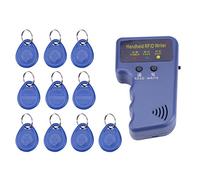 RFID Writer/Copier/Reader/Duplicator, 125KHz Portable Handheld with 10pcs ID Tags Blue